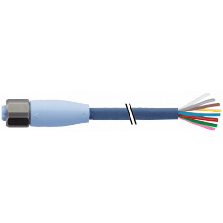 7024-17041-3122000 MURRELEKTRONIK M12 female 0° A-cod. with cable F&B ProTPE-S 8x0.25 bu UL robot+drag ch. 2..