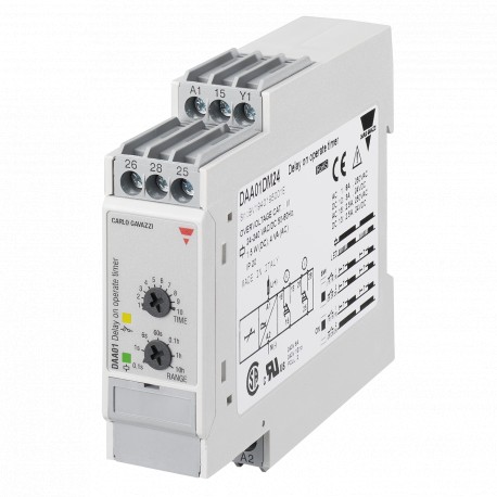 DAA01CM24 CARLO GAVAZZI OUTPUT SIGNAL 1 relay Others INPUT RANGE 0,1 s 100 h MOUNTING DIN-rail SIZE 22,5 mm ..