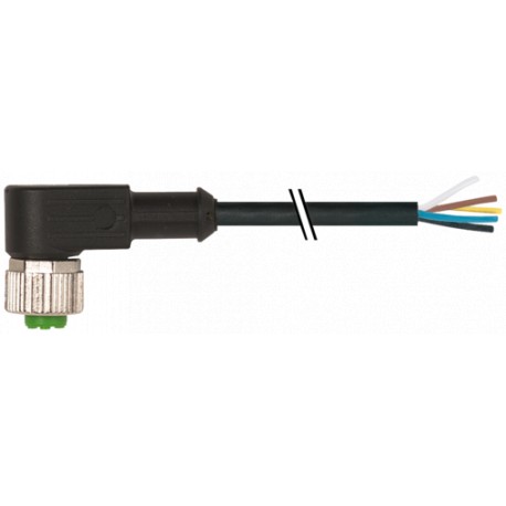 7000-12361-6192000 MURRELEKTRONIK M12 female 90° A-cod. with cablePVC 5x0.34 bk UL/CSA 20m