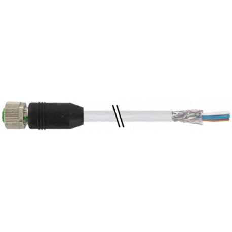 7000-17121-2910100 MURRELEKTRONIK M12 female 0° A-cod. with cable shieldedPUR 8x0.25 shielded gy UL/CSA+drag..