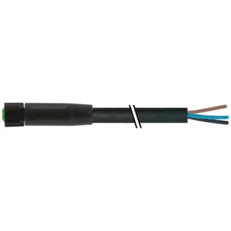7005-08041-6102000 MURRELEKTRONIK M8 female 0° A-cod. with cable LitePVC 3x0.25 bk UL/CSA 20m