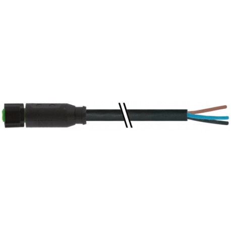 7005-08061-6112000 MURRELEKTRONIK M8 female 0° A-cod. with cable LitePVC 4x0.25 bk UL/CSA 20m