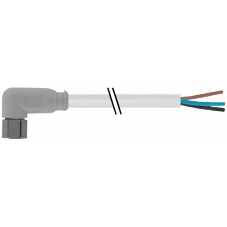 7014-08081-2100030 MURRELEKTRONIK M8 female 90° A-cod. with cable F&BPVC 3x0.25 gy UL/CSA 0.3m