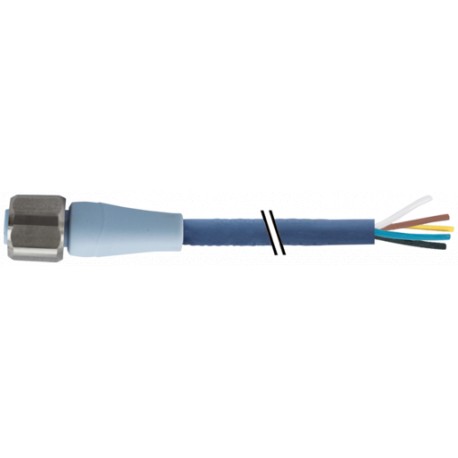 7024-12241-3652500 MURRELEKTRONIK M12 female 0° A-cod. with cable F&B ProTPE-S 5x0.34 bu UL robot+drag ch. 2..