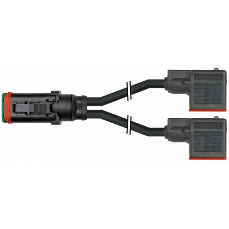 7072-77537-7540150 MURRELEKTRONIK Valve plug MDCY06-4s / 2x valve plug form A 18 mmPUR 2x0.75 bk UL/CSA+drag..