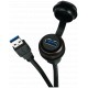 4000-73000-0180001 MURRELEKTRONIK MSDD pass-through USB 3.0 modulo A, cavo da 2,0 m, design neroCoperchio ne..
