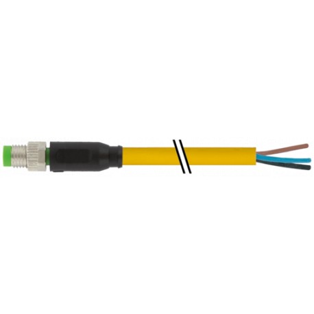 7000-08001-0100550 MURRELEKTRONIK M8 Männchen 0° A-cod. mit KabelPVC 3x0,25 ye UL/CSA 5,5m