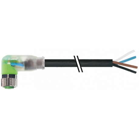 7000-08141-6110500 MURRELEKTRONIK M8 Weibchen 90° A-cod. mit LEDPVC Kabel 4x0,25 bk UL/CSA 5m