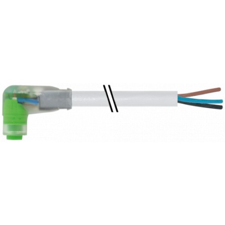 7000-08281-2301000 MURRELEKTRONIK M8 female 90° A-cod. snap-in with cable LEDPUR 3x0.25 gy UL/CSA+drag ch. 1..