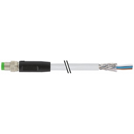 7000-08701-2000200 MURRELEKTRONIK M8 male 0° A-cod. with cable shieldedPVC 3x0.34 shielded gy UL/CSA 2m