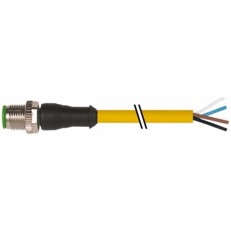 7000-12021-0140100 MURRELEKTRONIK M12 Männchen 0° A-cod. mit KabelPVC 4x0,34 ye UL/CSA 1m
