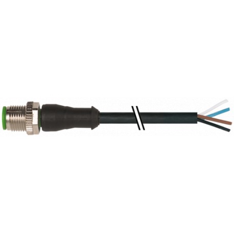 7000-12021-6340040 MURRELEKTRONIK M12 Männchen 0° A-cod. mit KabelPUR 4x0,34 bk UL/CSA+Schleppkapitel 0,4m