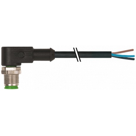7000-12081-6330100 MURRELEKTRONIK M12 Männchen 90° A-cod. mit KabelPUR 3x0,34 bk UL/CSA+Schleppkapitel 1m