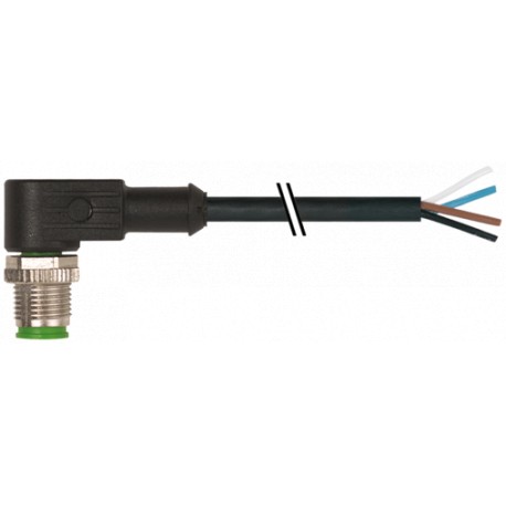 7000-12101-6340030 MURRELEKTRONIK M12 Männchen 90° A-cod. mit KabelPUR 4x0,34 bk UL/CSA+Schleppkapitel 0,3m