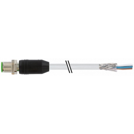 7000-13101-2420100 MURRELEKTRONIK M12 male 0° A-cod. with shieldedPUR 5x0.34 cable shielded gy UL/CSA+drag c..