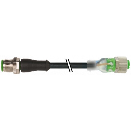 7000-40042-6551000 MURRELEKTRONIK M12 Männchen 0° / M12 Weibchen 0° A-cod. LEDPUR 5x0,34 bk UL/CSA+Roboter+S..