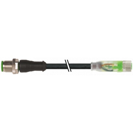 7000-40571-6500800 MURRELEKTRONIK M12 Männchen 0° / M8 Weibchen 0° A-cod. LEDPUR 3x0,25 bk UL / CSA + Robote..