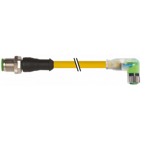 7000-40641-0300800 MURRELEKTRONIK M12 Männchen 0° / M8 Weibchen 90° A-cod. LEDPUR 3x0,25 ye UL/CSA+Drag 8.0m