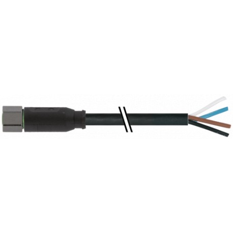 7004-08061-6310200 MURRELEKTRONIK M8 female 0° A-cod. with cable V4APUR 4x0.25 bk UL/CSA+drag ch. 2m