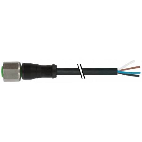 7004-12221-6340250 MURRELEKTRONIK M12 Weibchen 0° A-cod. mit Kabel V4APUR 4x0,34 bk UL/CSA+Schleppkapitel 2,..