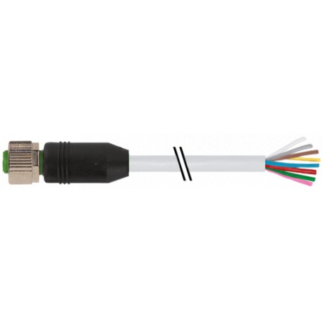 7004-17041-2070200 MURRELEKTRONIK M12 Weibchen 0° A-cod. mit V4APVC 8x0.25 gy UL/CSA 2m Kabel
