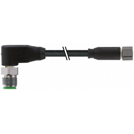 7004-43341-6400200 MURRELEKTRONIK M12 Männchen 90° / M8 Weibchen 0° A-cod. geschirmter V4APUR 3x0,34 geschir..