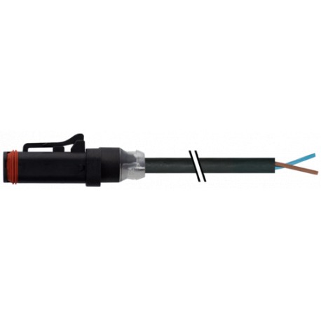 7072-72031-7541500 MURRELEKTRONIK Ventilstecker MDC06-2s kurze LED mit KabelPUR 2x0,75 bk UL/CSA+Schleppkapi..