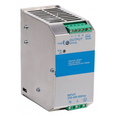 FLEX9024B ADELSYSTEM Alimentation (ligne industrielle) entrée: 230 / 400-500Vac sortie: 24V 5A 2 Phase
