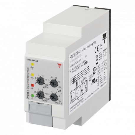PPC01DM23 CARLO GAVAZZI Selected parameters OUTPUT SIGNAL 2 relays SETPOINTS 2, adjustable MONITORED VARIABL..