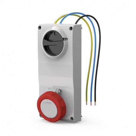407.1678 SCAME ENC BASE. Mec. 16A 2P+T 9h IP66/IP67/IP69