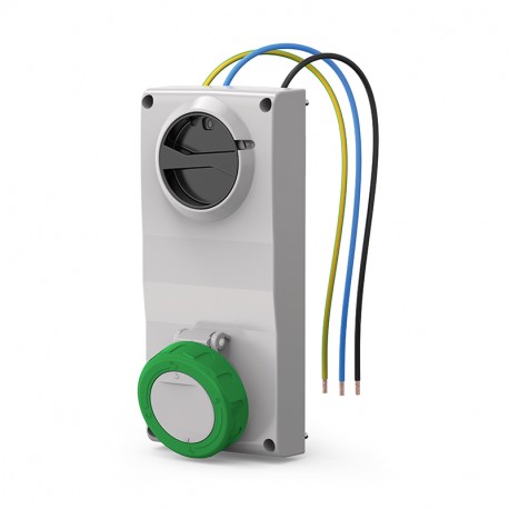 407.32832 SCAME ENC BASE. Mec. 32A 2P+T 2h IP66/IP67/IP69