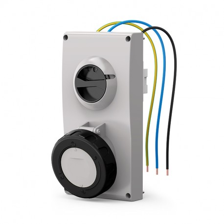 407.63836 SCAME BASE ENC.MEC. 63A 2P+T 7h IP66/IP67/IP69