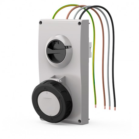 407.63867 SCAME ENC BASE. Mec. 63A 3P+T 5h IP66/IP67/IP69