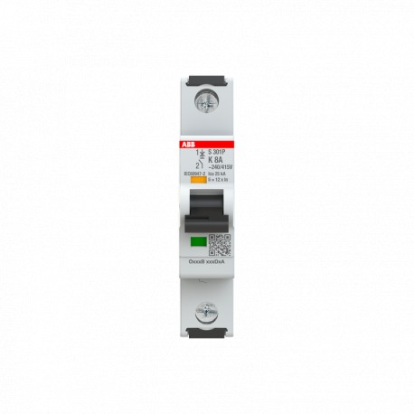2CDS381001R0407 ABB S301P-K8 1p 8A K 25kA