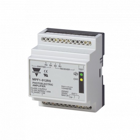 MPF1-912RS CARLO GAVAZZI parâmetros amplificador selecionados para o sistema de fotocélulas SCOPE 6 ... 20 m..