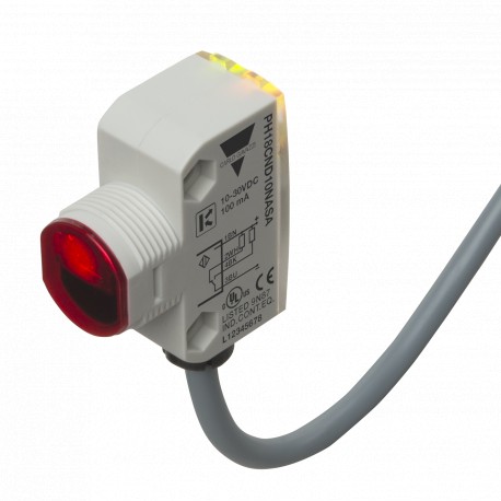 PH18CND10NASA CARLO GAVAZZI Direkte Reflexionssystem BOX M18 Platz SCOPE 1 ... 5 m Kabelanschluss OUTPUT Mat..