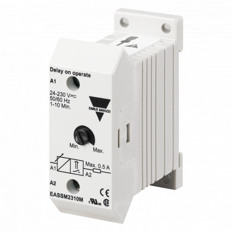 EASSM2310M CARLO GAVAZZI Temporizador Serie miniatura: Mini E, Retardo a la conexión, Conexión tornillo, Ali..