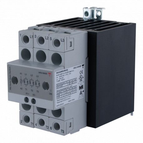 RGC3A60D25KKE CARLO GAVAZZI Selected parameters SYSTEM DIN-rail Mount CURRENT RATING CATEGORY 11 25 AAC RATE..