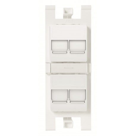 2CLA101640T1101 T1016.4 BL NIESSEN Soporte plano para 4x RJ45 con pers. BL