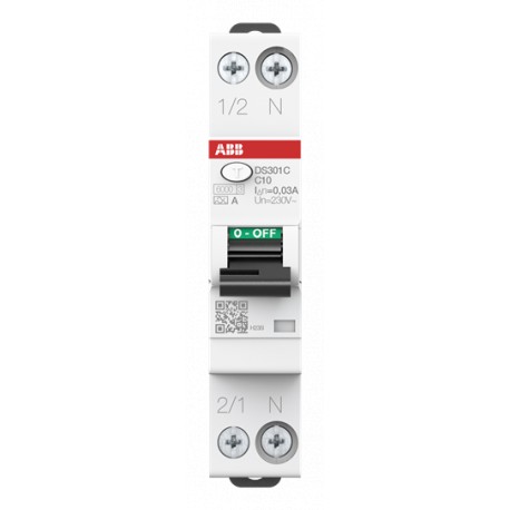 2CSR255163R1104 ABB I.com.DS301C 1p+N C 10A 6kA 30mA