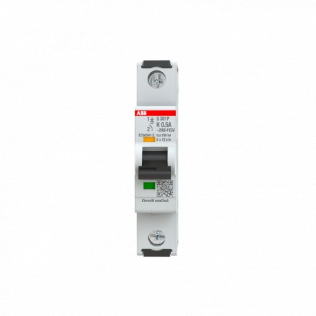 2CDS381001R0157 ABB S301P-K0.5 1p 0.5A K 25kA