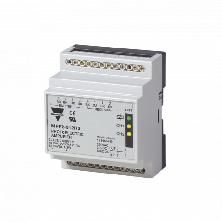 MPF2-912RS CARLO GAVAZZI parâmetros amplificador selecionados para o sistema de fotocélulas SCOPE 6 ... 20 m..