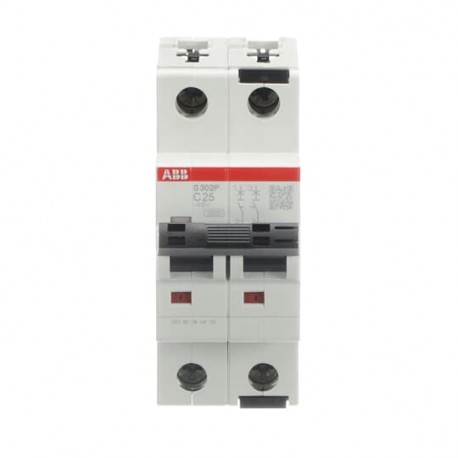 2CDS382001R0254 ABB S302P-C25 2p 25A C 25kA