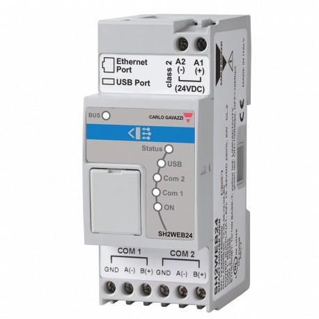 SH2WEB24 CARLO GAVAZZI Paramètres sélectionnés TYPE WEB master unit BACnet controller BOÎTIER rail DIN ALIME..