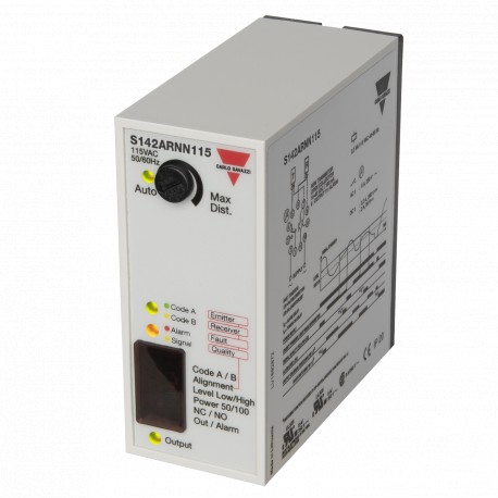 S142ARNN115 CARLO GAVAZZI Relé amplificador para fotocélula serie MOF, Salida NPN y salida de alarma