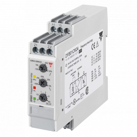 DFB01CM24 CARLO GAVAZZI Selected parameters OUTPUT SIGNAL 1 relay SETPOINTS 2, adjustable MONITORED VARIABLE..