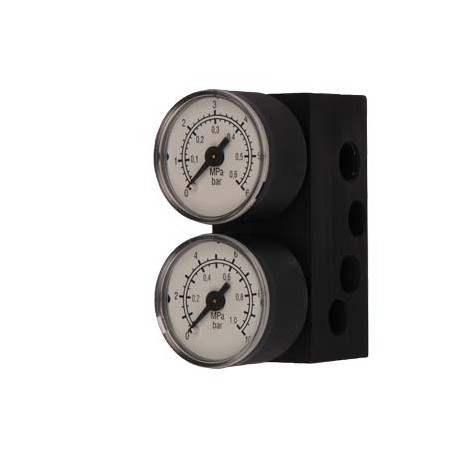 6DR4004-1M SIEMENS MANOMETER MANIFOLD FOR SIPART PS2 ELECTROPNEUMATIC POSITIONER 6DR40**-1*, SINGLE ACTION, ..