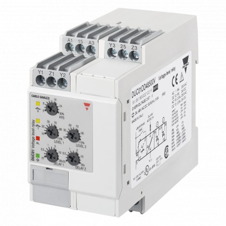 DUC01DB23500V CARLO GAVAZZI Paramètres sélectionnés SIGNAL DE SORTIE 1 relais POINTS DE CONSIGNE 2, adjustab..