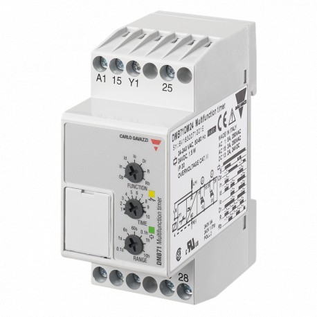 DMB71DM24 CARLO GAVAZZI Multifuncional parâmetros selecionados função de saída de sinal 2 relés de outros in..