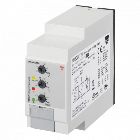 PUB02CT23 CARLO GAVAZZI Selected parameters OUTPUT SIGNAL 1 relay SETPOINTS 2, adjustable MONITORED VARIABLE..
